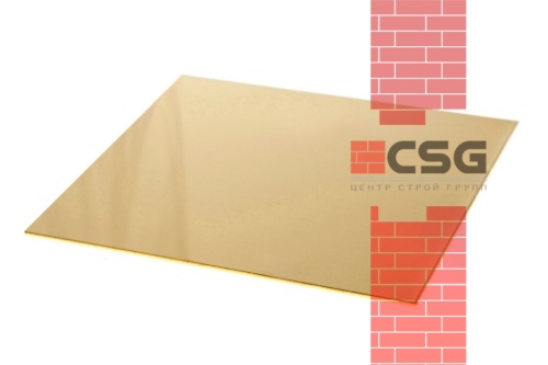 Лист латунный 0.8х600х1500 тв, марка ЛС59-1