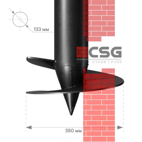 Свая винтовая СВСН-133/350/3000 по выгодным ценам в Челябинске.